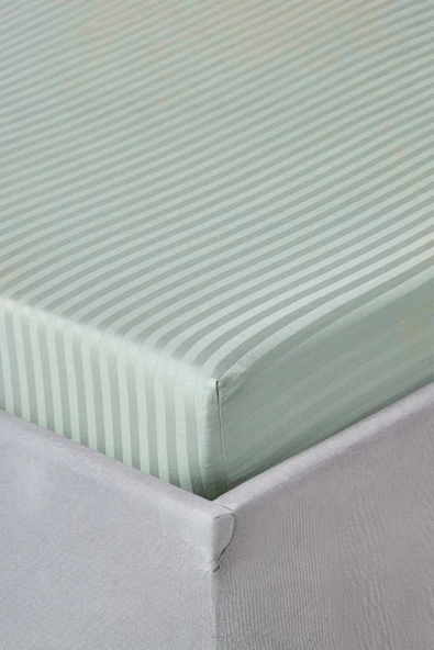 Alla Turca 100x200 Pamuk Saten Lastikli Çarşaf Seti Mint Yeşili ürün görseli