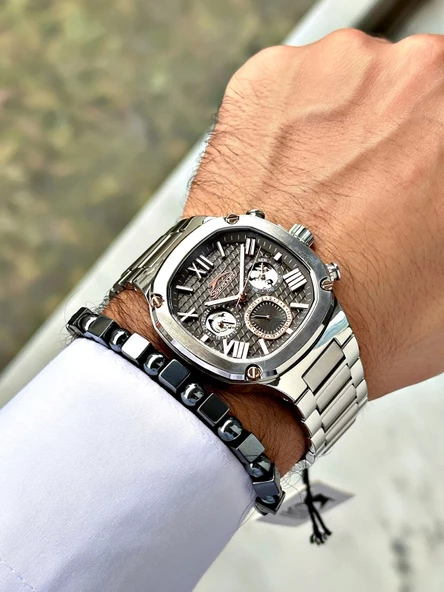 Slazenger SL.9.2320.2.03 Çelik Kordon Erkek Kol Saati - Resim 4