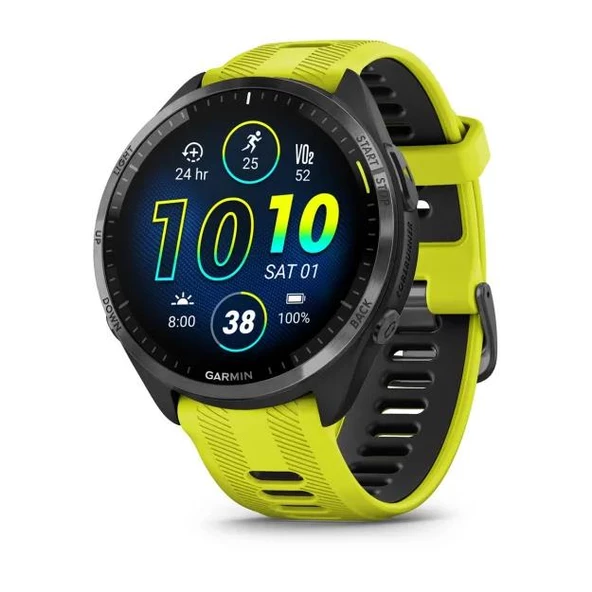 Garmin Forerunner 965 - Karbon Gri DLC Titanyum Sarı | Siyah - 2