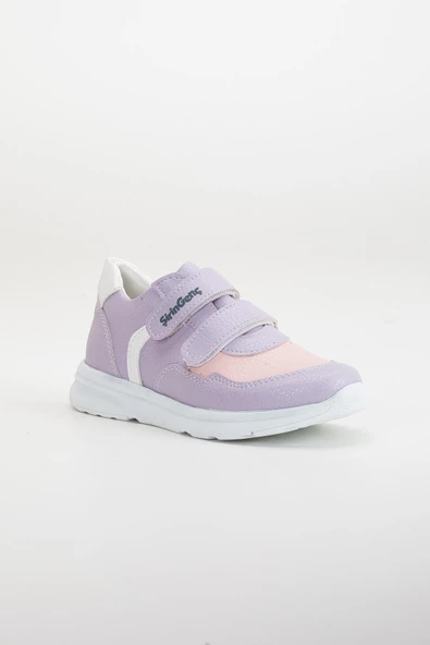 Şirinbebe Şiringenç Ortopedik Lila Cırtlı Beyaz Taban Kız Bebek Çocuk Spor Ayakkabı - Resim 6