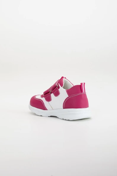 Şirinbebe Şiringenç Ortopedik Fuşya Cırtlı Beyaz Taban Kız Bebek Çocuk Spor Ayakkabı - Resim 4