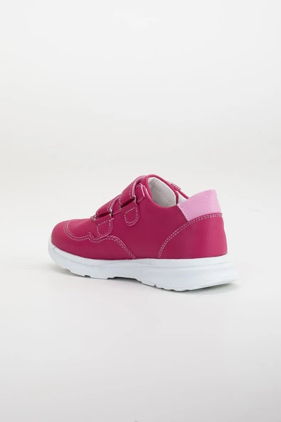 Şirinbebe Şiringenç Ortopedik Fuşya Cırtlı Beyaz Taban Kız Bebek Çocuk Spor Ayakkabı - Resim 7