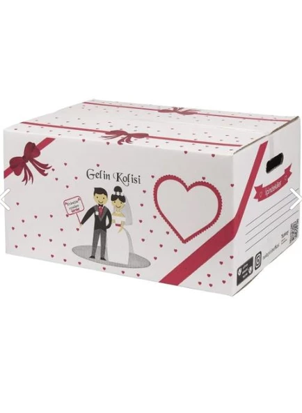Kolix İsim Etiketli Çeyiz Kolisi Gelin Karton Koli Kutu Ambalaj 57x25x33 cm 25 Adet - Resim 5