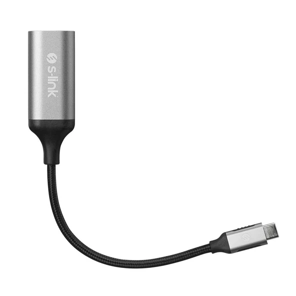 S-link SW-U5145 Gri Metal Type-C to VGA Adaptör (PC için) - 2