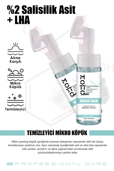 %2 SALİSİLİK ASİT Akne ve Sivilce Karşıtı Temizleyici Peeling Etkili Mikro Bakım Köpüğü 175ml - 2