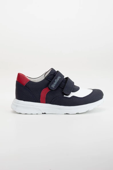 Şirinbebe Şiringenç Ortopedik Beyaz Cırtlı Beyaz Taban Erkek Bebek Çocuk Spor Ayakkabı - Resim 5