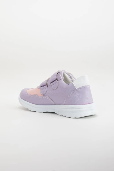Şirinbebe Şiringenç Ortopedik Lila Cırtlı Beyaz Taban Kız Bebek Çocuk Spor Ayakkabı - Resim 7