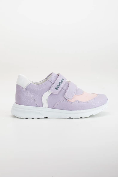Şirinbebe Şiringenç Ortopedik Lila Cırtlı Beyaz Taban Kız Bebek Çocuk Spor Ayakkabı - Resim 5