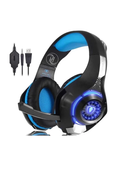 Led Işıklı Oyuncu Kulaklığı Dahili Mikrofon 3.5 Mm Kablolu Ps4/pc Kırmızı 1.75MT Beexcellent Gm-1 - 4