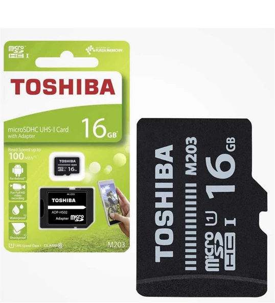 Toshiba 16 Gb Microsd Hafıza Kartı MicroSDHC UHS-1 100 Mb/s+ Adaptör