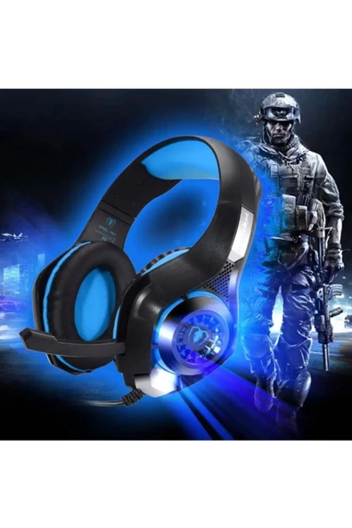 Led Işıklı Oyuncu Kulaklığı Dahili Mikrofon 3.5 Mm Kablolu Ps4/pc Kırmızı 1.75MT Beexcellent Gm-1 - 7