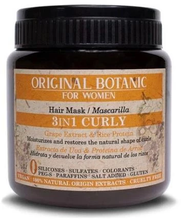 Original Botanic 3in1 Curly Kıvırcık Saçlara Özel Vegan Maske Kadın 250 ml