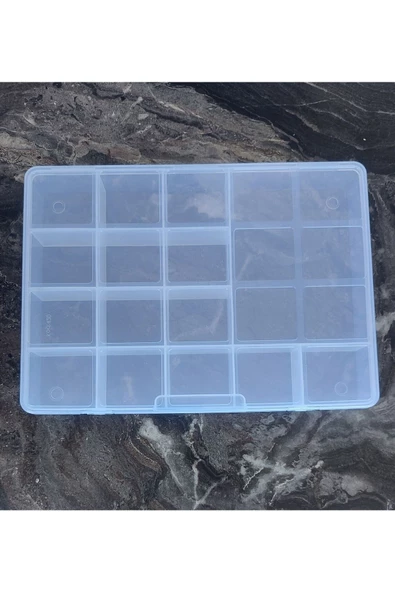 Mücevher - Bijuteri - Boncuk Organizer Kutusu - 15 Bölmeli - 2
