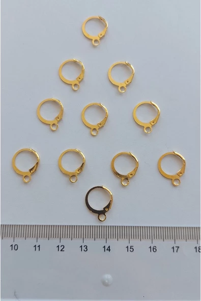 Tha Küpe Kancası 10 Çift Gold Renk Model 2