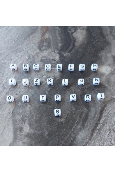 460 Adet Kare Plastik Harf Takı Tasarım Ve Hobi