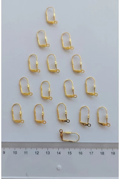 Tha Küpe Kancası 10 Çift Gold Renk Model 3