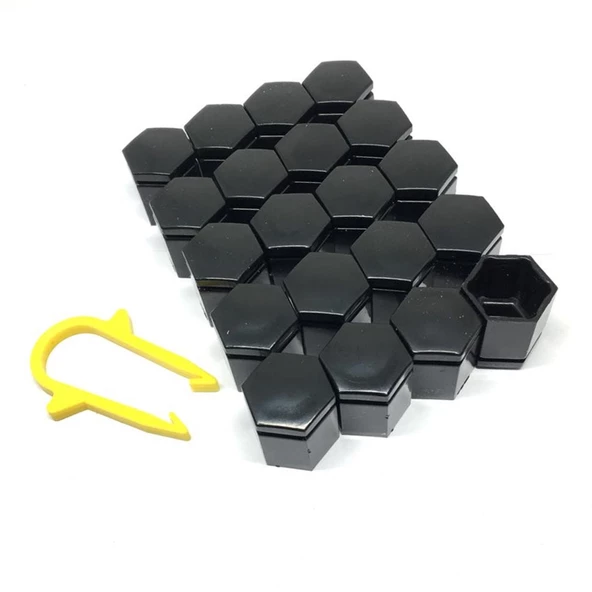 Bijon Kapağı Sökme Aparatlı 20'li 17mm Siyah