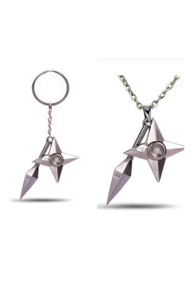 Gri Mızrak Naruto Anime 2 li Set Hediyelik Şık Aksesuar