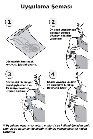 Prenses Mini Boy Renkli Çocuk Dövmesi Dövme Tattoo Aksesuar Şık Geçici Dövme - 2