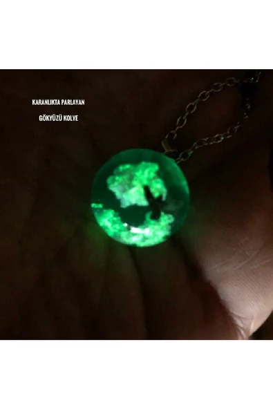 Karanlıkta Gece Parlayan Gökyüzü Kolye - 2