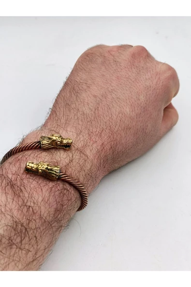 Ayarlanabilir Bakır Ejderha Bileklik 21 Cm Sağlık Için Takınız - 2