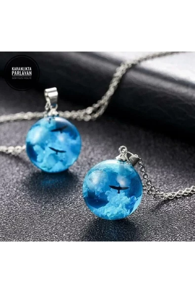 Karanlıkta Gece Parlayan Gökyüzü Kolye