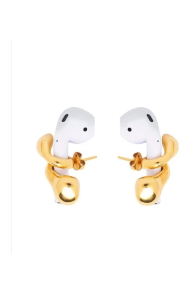 Kulaklık Tutucu Küpe, 24 Ayar Altın Kaplama Hediyelik Eşya - 5