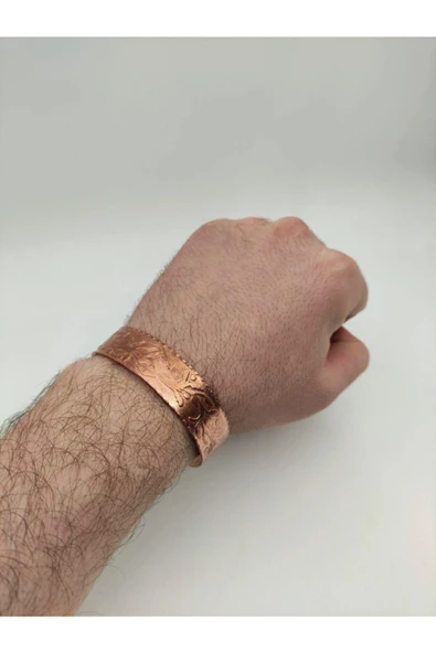 Ayarlanabilir Bakır Bileklik 17 Cm Kalınlık 2.7 Cm Sağlık Için Takınız - 2