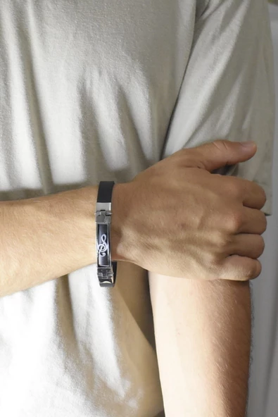 Sol Anahtar Çelik Unisex Bileklik - 2