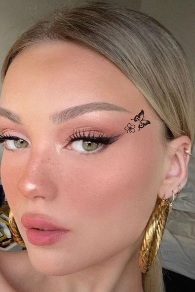 Minimal Karışık Kelebek Geçici Dövme Tattoo
