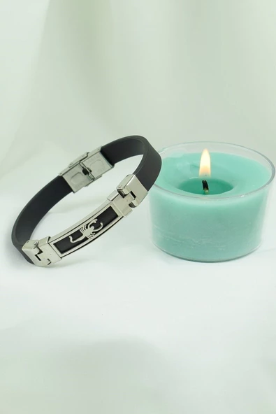 Çelik Akrep Deri Bileklik