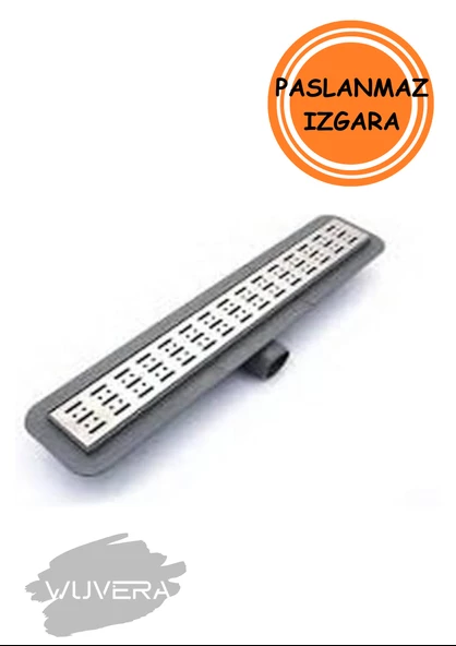 WUVERA 60 cm Duş Kanalı Yer Sifonu Gider Krom - Wuvera - 2
