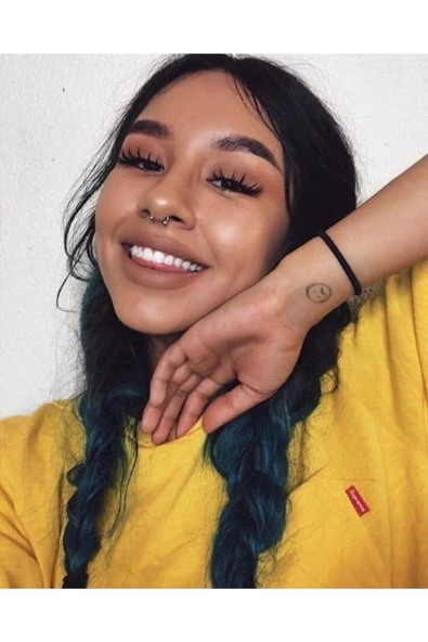 Siyah Renk Mıknatıslı Fake Sahte Septum Piercing Aksesuar - 4