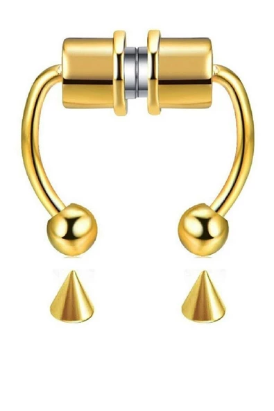Altın Renk Mıknatıslı Fake Sahte Septum Piercing