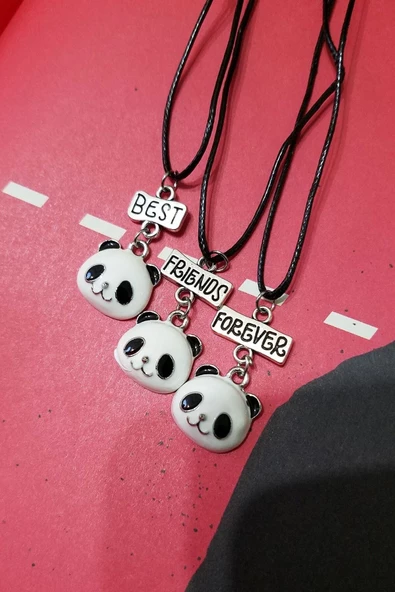 Panda Üçlü Best Friends Kolye - 4