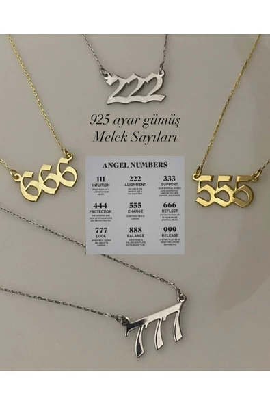 666 Melek Sayısı Gümüş Renk Kolye Aksesuar Şık Takı Kolye Süs - 3