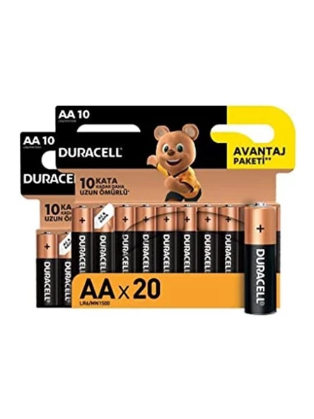 Duracell Alkalin Aa Kalem Piller, 20 Adet Paket
