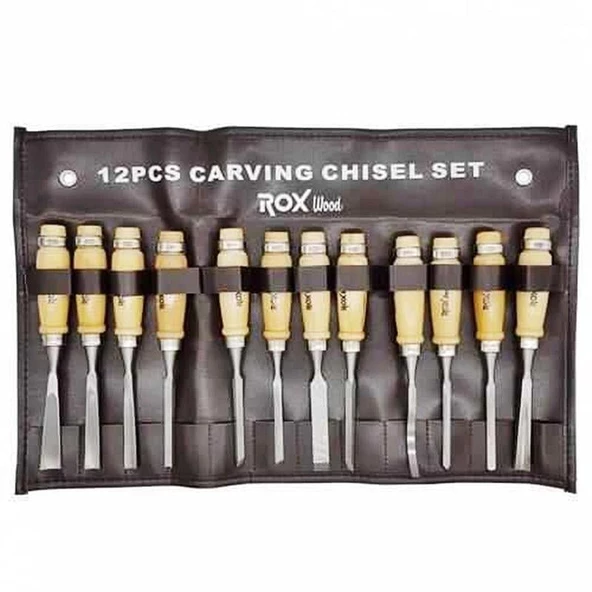 Rox Wood Ahşap Oyma Iskarpela Seti 12 Parça