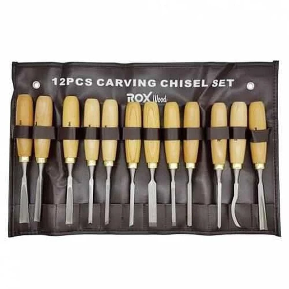 ROX Wood Ahşap Oyma Iskarpela Seti 210 mm- 12 Parça