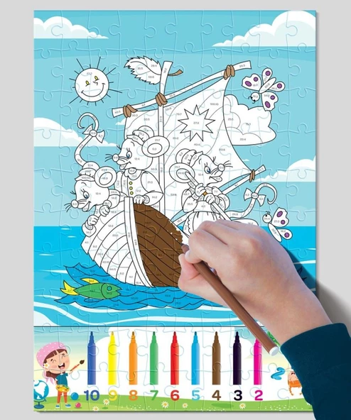 Art Puzzle Çöz Boya/ Bölme 5849 - 2