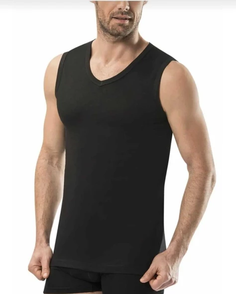 BERRAK 1028 ERKEK RİBANA KOLSUZ V YAKA ATLET 12 ADET ürün görseli