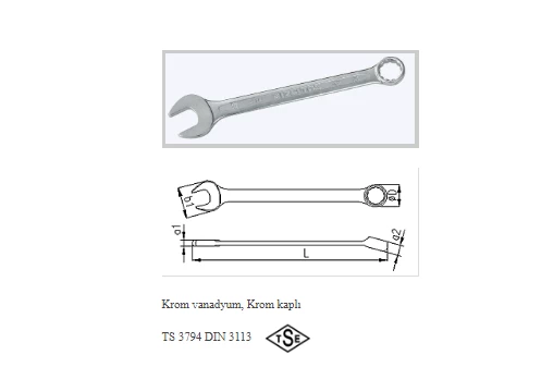 İzeltaş Kombine Anahtar 10 MM Kısa Boy - Resim 4
