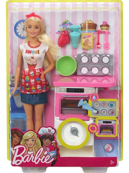 Barbie Pasta Şefi Fırıncı Oyun Seti