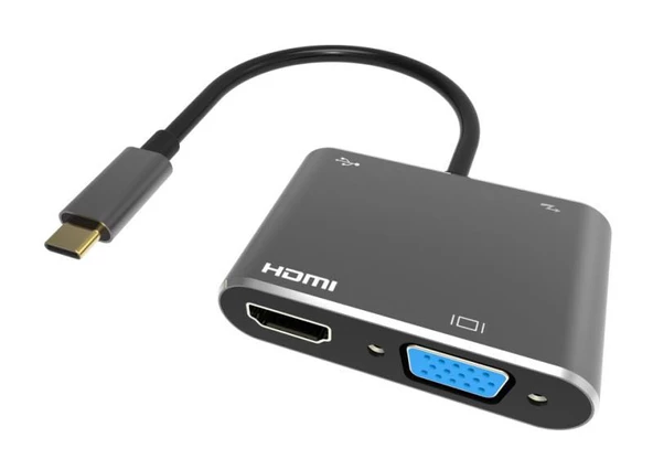 Vcom Cu451 Type C To Vga Hdmi Usb Type C Çevirici/Vcom