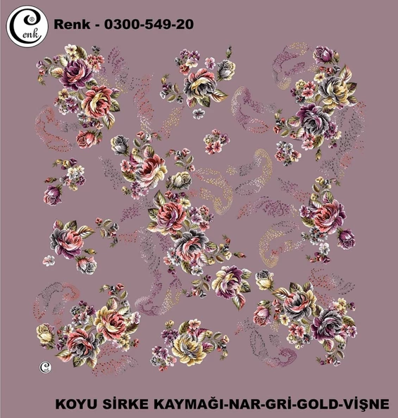 Cenk Desenli Oyalık Yazma - 0300-549 - Renk-20-56