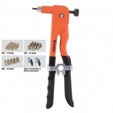 Groz RT/FH20 Somun Perçin Pensesi Seti - 2