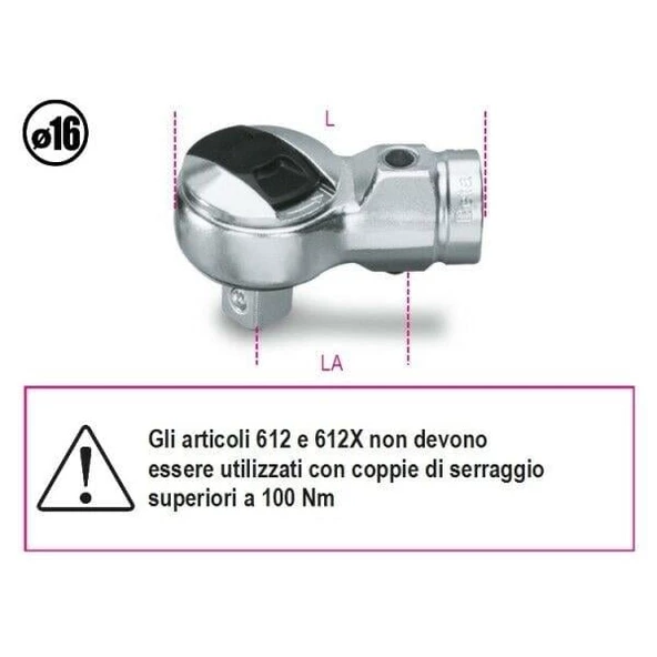 Beta 612X Tork Anahtarı Soketi 1/2'' - 2
