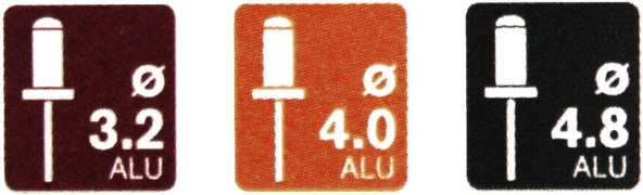 Rapid RP60 360° Döner Başlı Perçin Pensesi 3.2, 4.0, 4.8 mm - 3