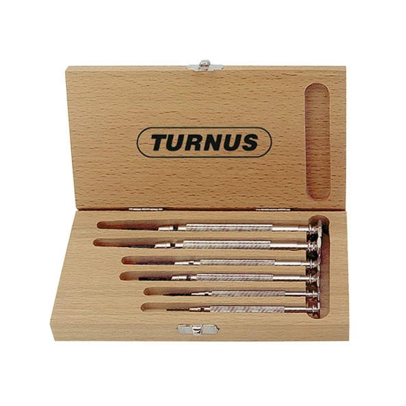Turnus 250-570 Ahşap Kutu Saatçi Tornavida Takımı 6 Parça
