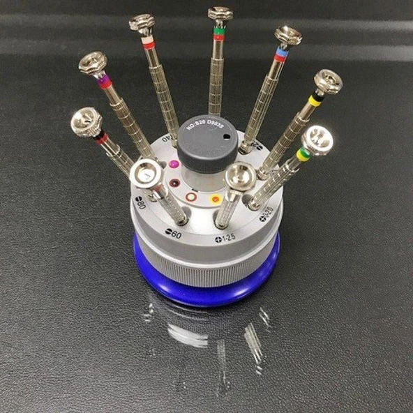 Armway S20D903S Döner Tablalı Saatçi Tornavida Seti (9 Adet+9 Adet Yedek)